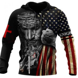 Jesus Knight Templar America Jesus Hoodie 3D