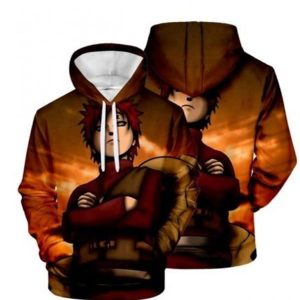 Jinchuriki of the Sunagakure Gaara 3D Printed Hoodie