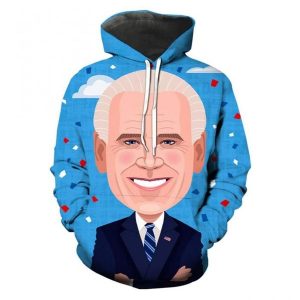 Joe Biden 3D Print Pullover Hoodie