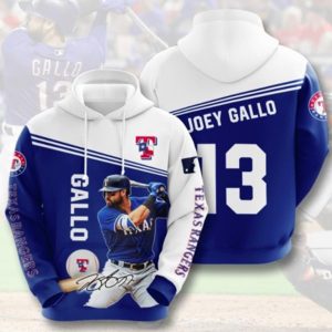 Joey Gallo 13 Taxas Rangers Hoodie 3D