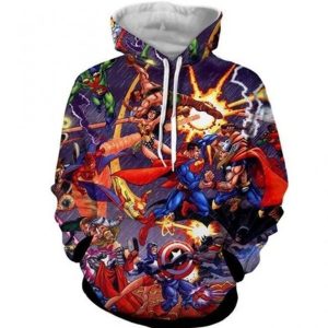 Justice League All Heros 3D Printed Action Hoodie
