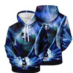 Kakashi Hatake Chidori Justu Blue Hoodie