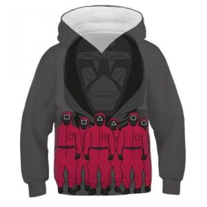 Kdrama The SquidGame Pink Guards Hoodie 3D