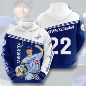 Kershaw 22 Los Angeles Dodgers Hoodie 3d
