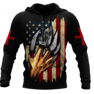 Knight Templar America Jesus Hoodie 3D