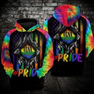 LGBT USA Flag Reveal Your True Pride 3D Hoodie