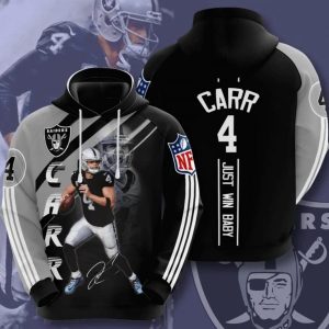 Las Vegas Raiders Derek Carr Nfl 3d Full Printing Unisex Pullover Hoodie