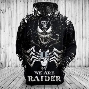 Las Vegas Raiders Hoodies 3D Venom Pullover Hoodies