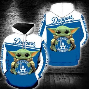 Los Angeles Dodgers Baby Yoda 3D Hoodie