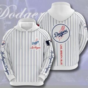Los Angeles Dodgers Football 3d Hoodie