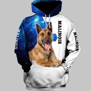Malinois Blue And White Amazing Design 3D Printed Sublimation Hoodie