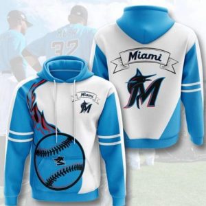Miami Marlins 3D Pullover Hoodies