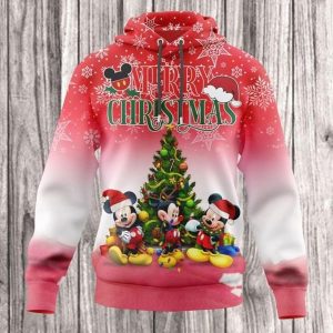 Mickey Merry Christmas 3D Full Printed Hoodie