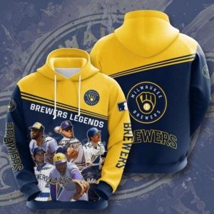 Milwaukee Brewers 3D Hoodie Brewers Legends Team