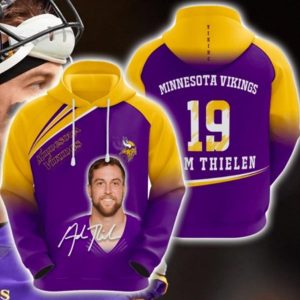 Minnesota Vikings 19 Thielen Hoodie 3D