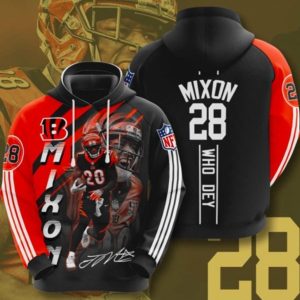 Mixon 28 Who Dey Hoodie 3D