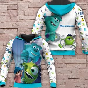 Monsters Inc Cartoon Characters 3d Hoodie