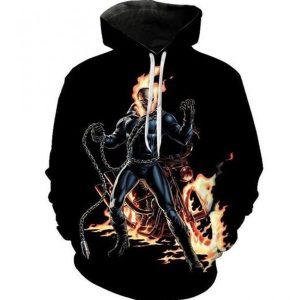 Movie Ghost Rider 3D Printed Hoodies Pullover