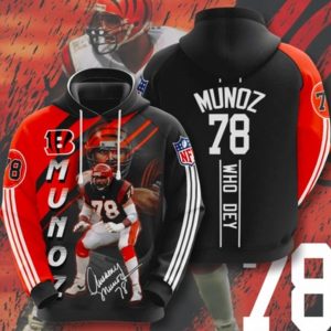 Munoz 78 Who Dey Hoodie 3D