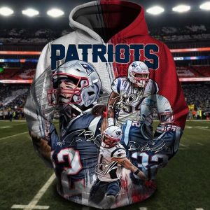 NFLNew England Patriots All Star Winning Team Front Pullover Hoodies 3D