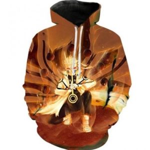 NARUTO Uzumaki Hokage Ninja 3D Print Hoodie