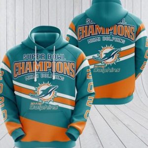 NFL Champions Miami Dolphins Full Printing Hoodie 3D