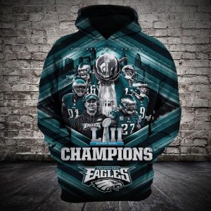 NFL Philadelphia Eagles Awesome Team 3d Hoodie