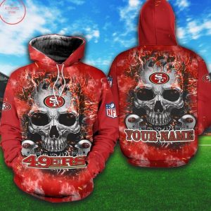 NFL San Francisco 49ers Personalized Skull Hoodie 3D