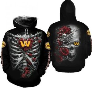 NFL Washington Football Team Skull Skeleton Hoodie 3D