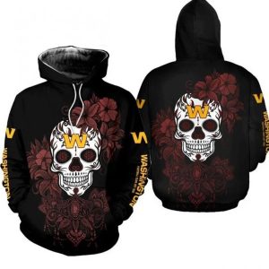 NFL Washington Football Team Sugar Skull Mens And Womens NFL Gift For Fan 3D Hoodie