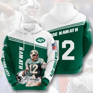 Namath 12 Green Hoodie 3D
