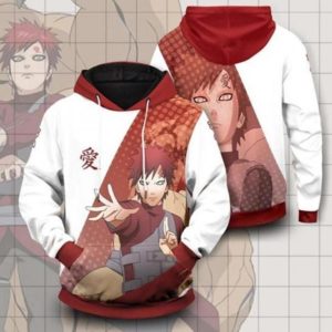 Naruto Anime Gaara Cosplay Hoodie 3D
