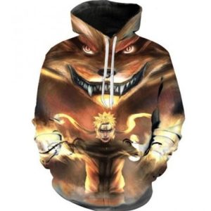 Naruto and Kurama the Tailed Best 3D Print Hoodie
