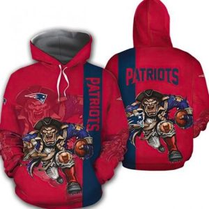 New England Patriots Hoodies Mascot 3D Ultra Cool in 2021