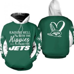 New York Jets Raising Hell With The Happies And The Jets Nfl Gift For Fan 3d Hoodie