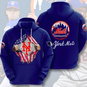 New York Mets Blue Hoodie 3D