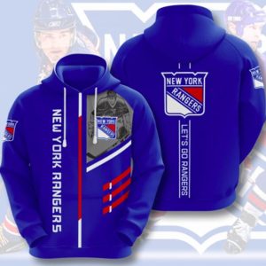 New York Rangers Lets Go Hoodie 3D