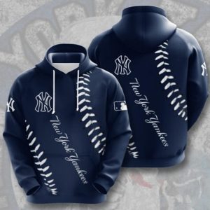 New York Yankees Navy Hoodie 3D