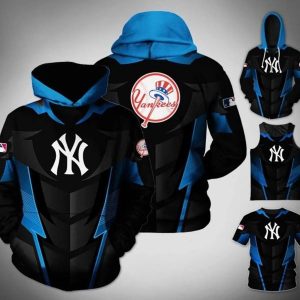 New York Yankees Printed 3D Pullover Hoodie
