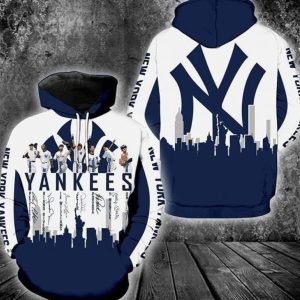 New York Yankees Team Signed New York City Hoodie 3D
