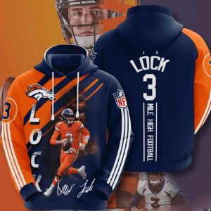 Nfl Denver Broncos 3d Hoodie Lock