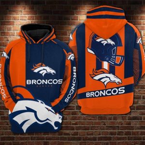 Nfl Denver Broncos Team Pullover Hoodies 3d