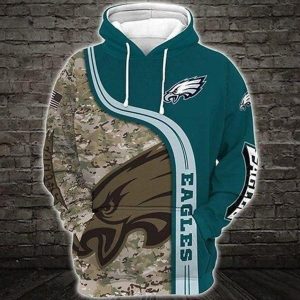 Nfl Football Philadelphia Eagles Teams Pullover Hoodie 3D