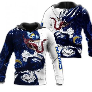 Nfl Los Angeles Rams Dragon 3D Hoodie