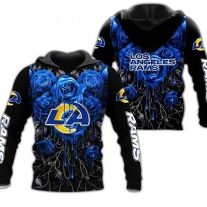 Nfl Los Angeles Rams Roses  3D Hoodie