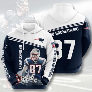 Nfl New England Patriots Rob Gronkowski 3d Hoodie