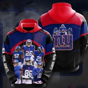 Nfl New York Giants 3d Hoodie Team