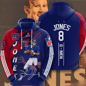 Nfl New York Giants 3d Hoodies Jones