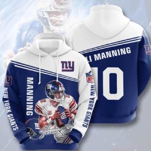 Nfl New York Giants 3d Hoodies Manning