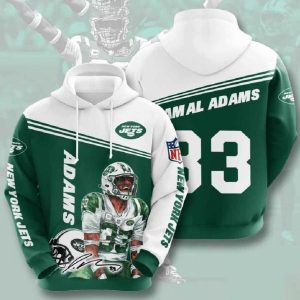 Nfl New York Jets 3d Hoodies Adams